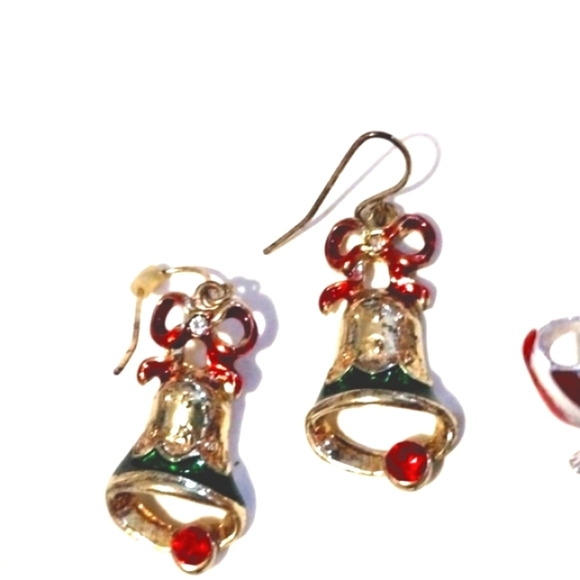 VINTAGE XMAS HIGH-END ASSORTMENT OF POST AND HOOK EARRINGS LOT - Picture 7 of 10